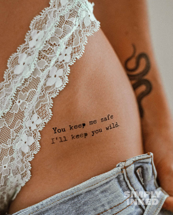 I'll keep you wild tattoo