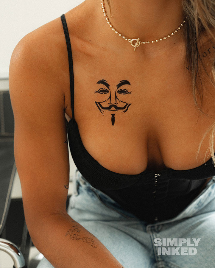 Anonymous Mask Tattoo