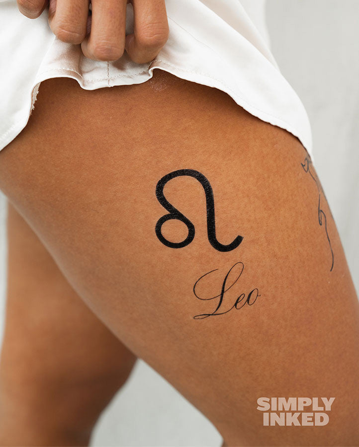 Leo Astrology Tattoo - Semi Permanent