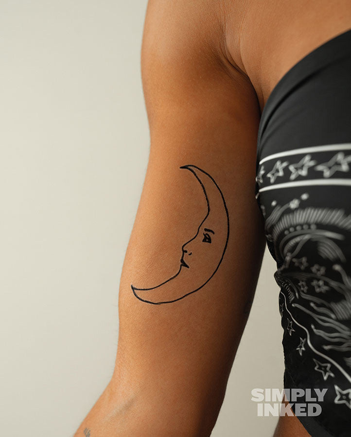 Half Moon Tattoo - Semi Permanent