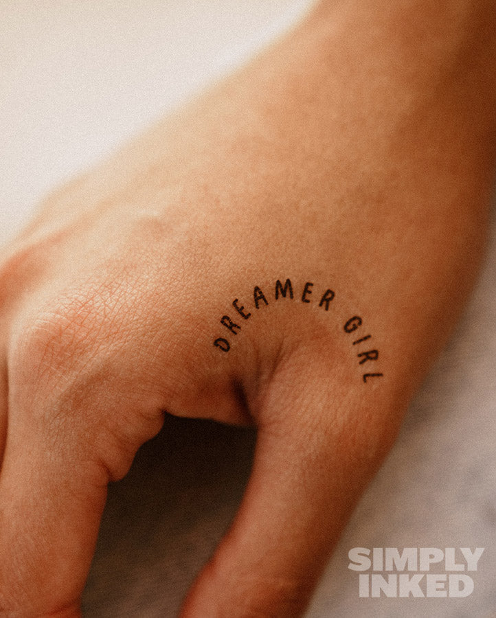 NEW Dreamer Girl Finger Tattoo