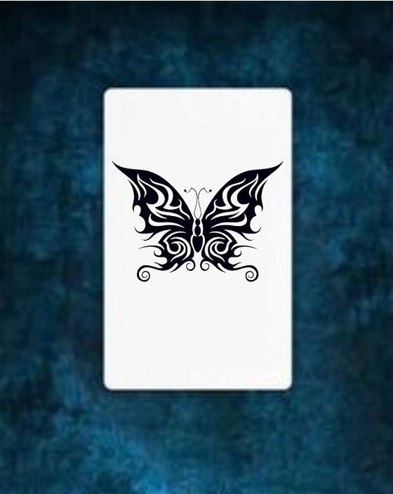 Tribal Bold Butterfly Tattoo - Semi Permanent