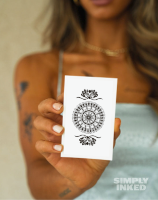 Henna Black mandala Traditional Tattoo