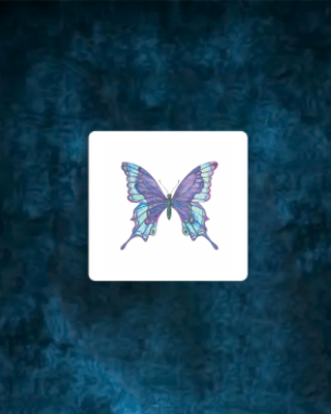 Glitter Shades of Blue Butterfly