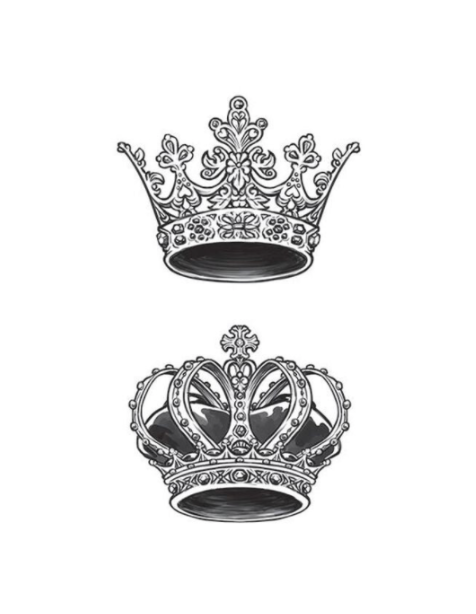 King & Queen Crown Tattoo