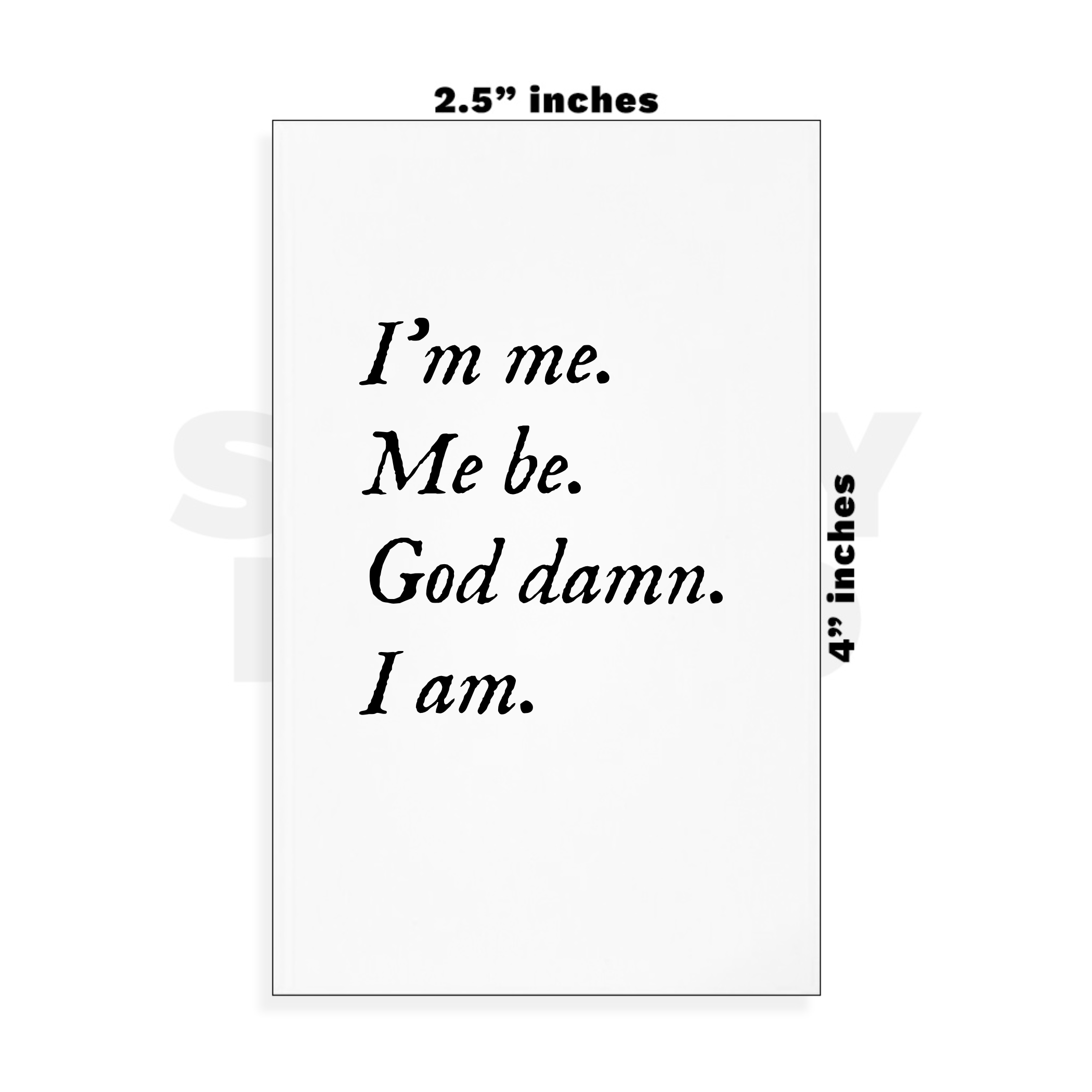 Custom Small - 2.5in x 4in