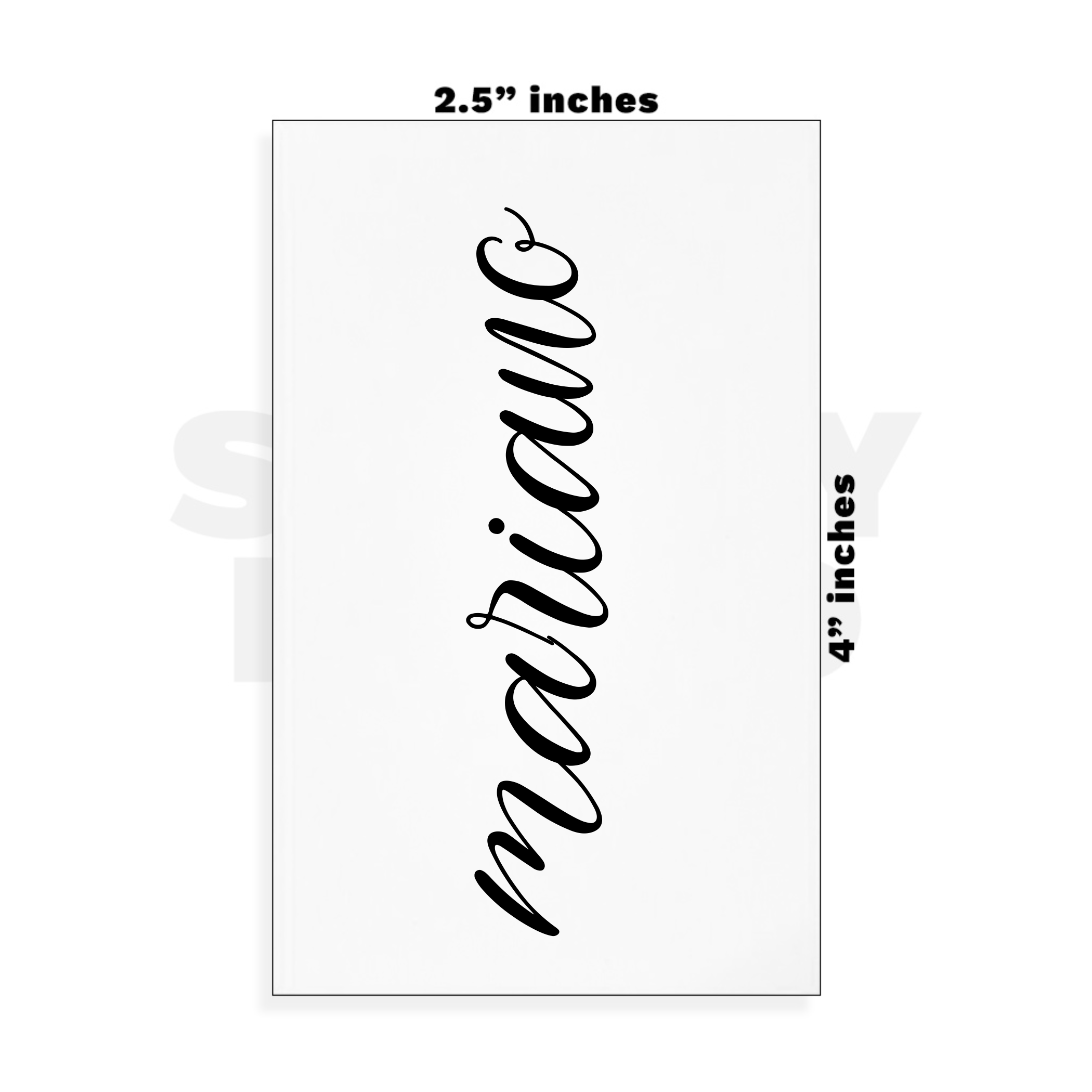 Custom Small - 2.5in x 4in