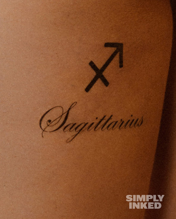 Sagittarius Astrology Tattoo - Semi Permanent