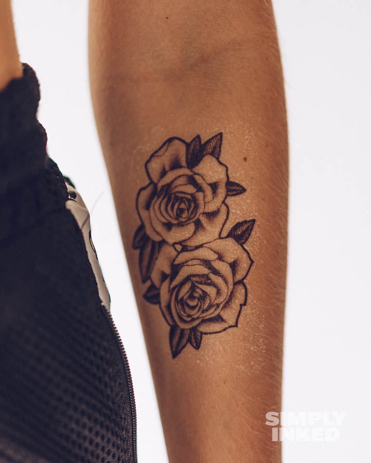 Elegant Roses Tattoo - Semi Permanent