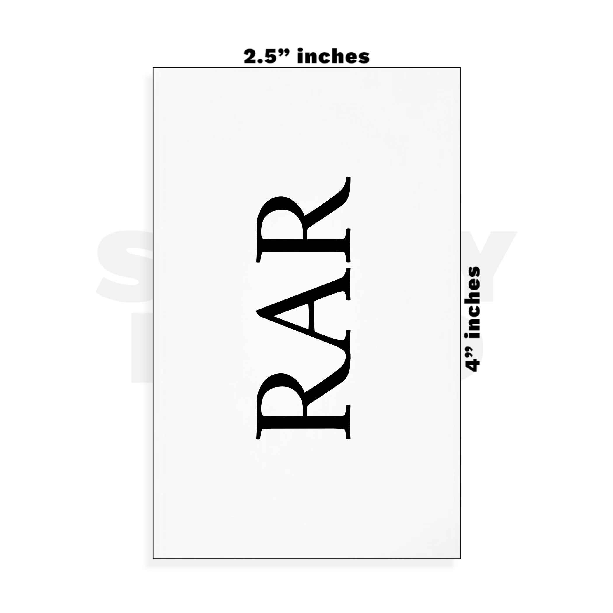 Custom Small - 2.5in x 4in