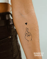NEW Fingers Crossed Tattoo