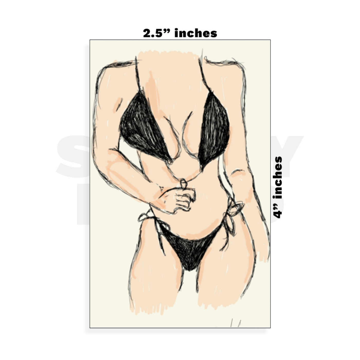 Custom Small - 2.5in x 4in