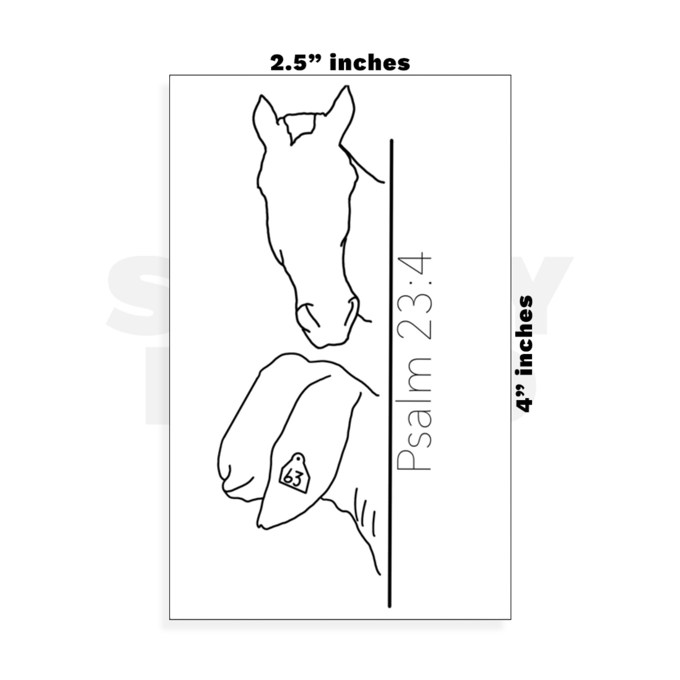 Custom Small - 2.5in x 4in