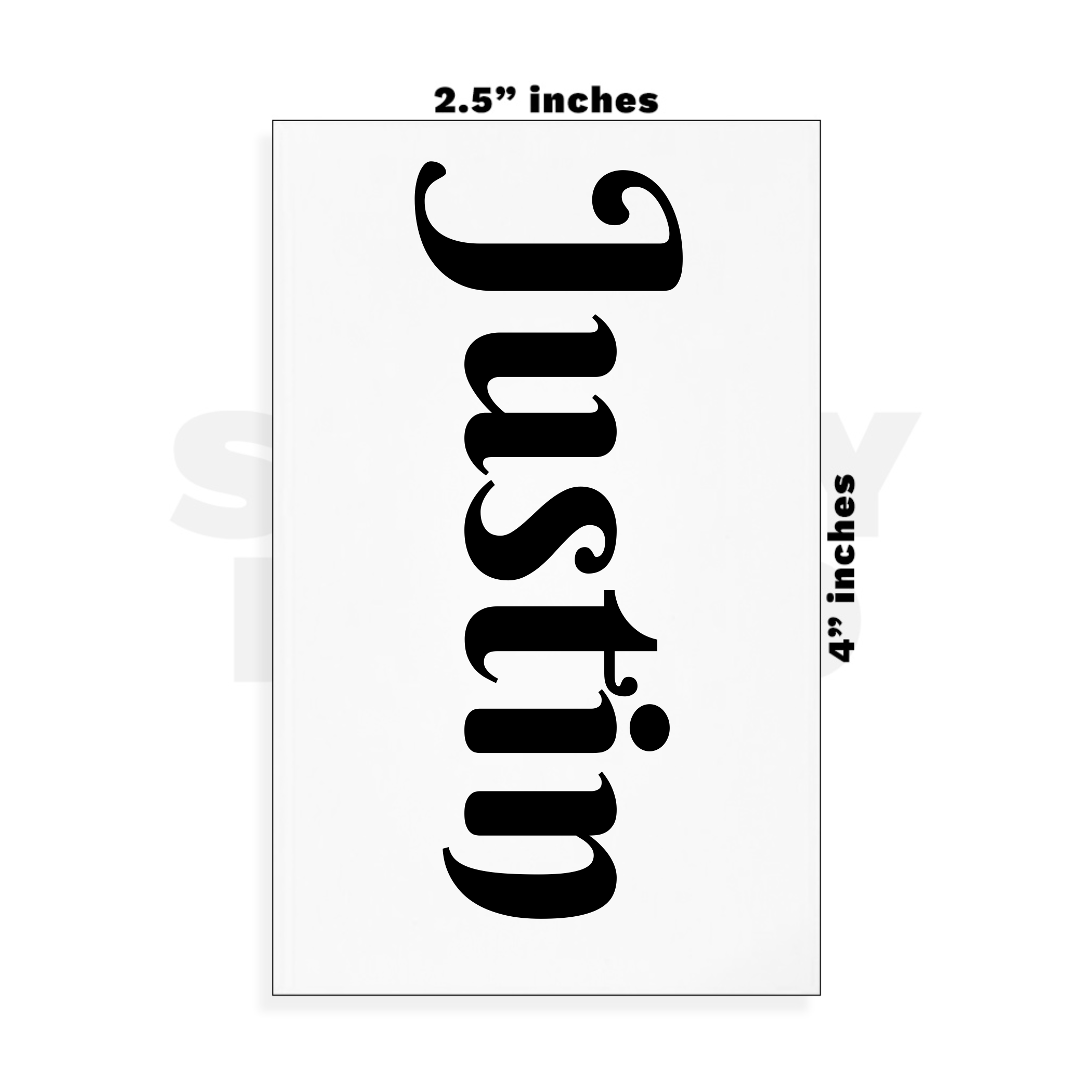 Custom Small - 2.5in x 4in