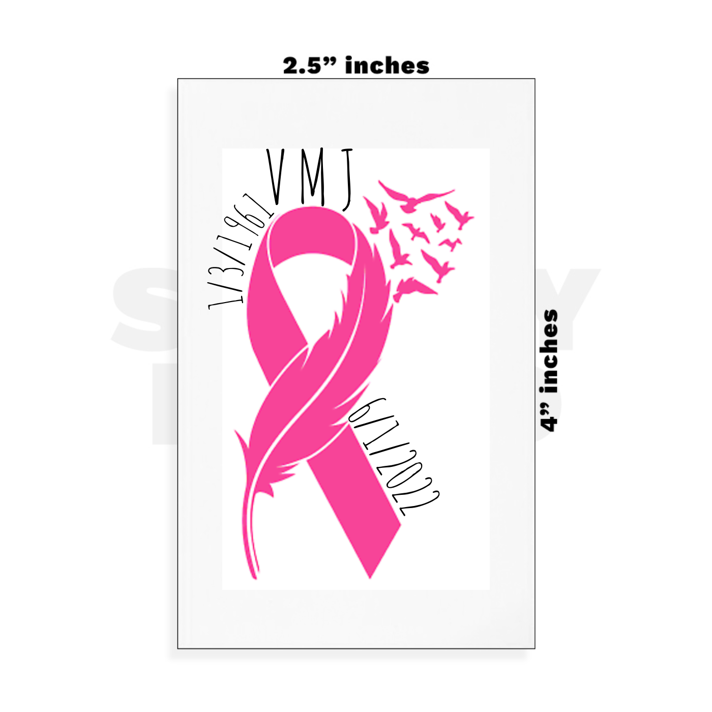 Custom Small - 2.5in x 4in