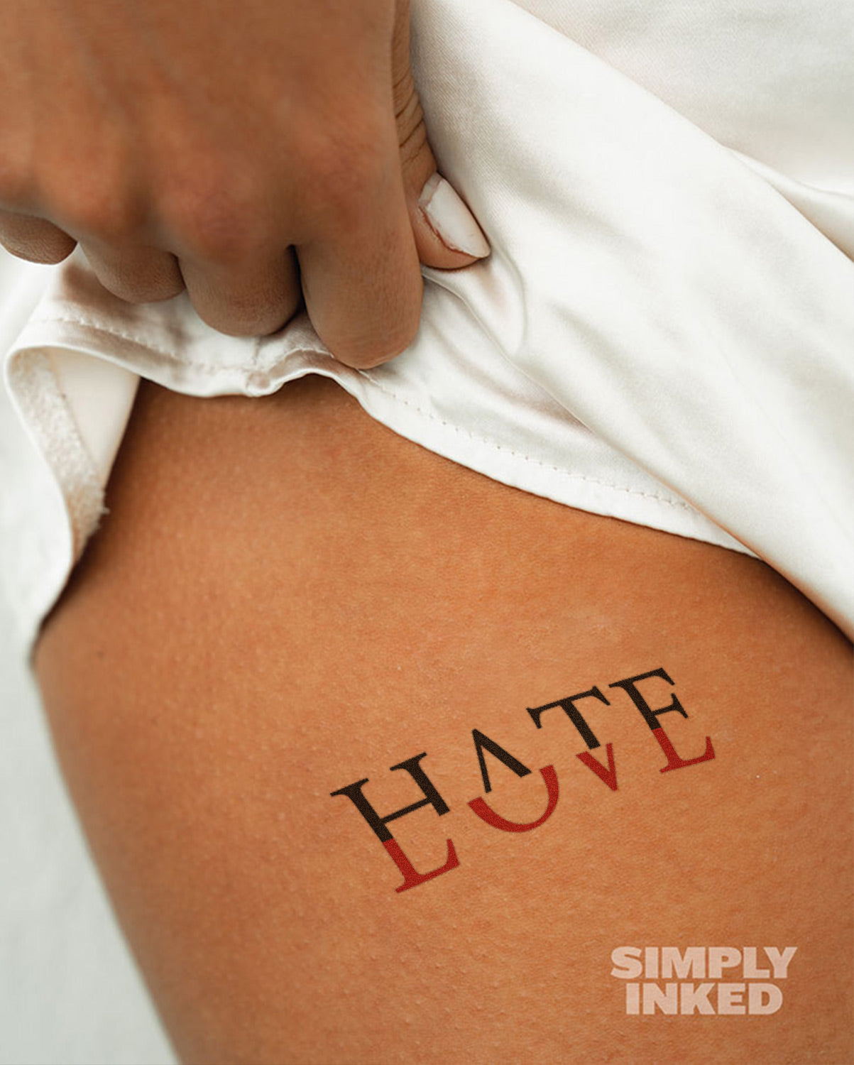 NEW Hate Love Tattoo
