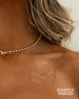 Minimal Angel Tattoo