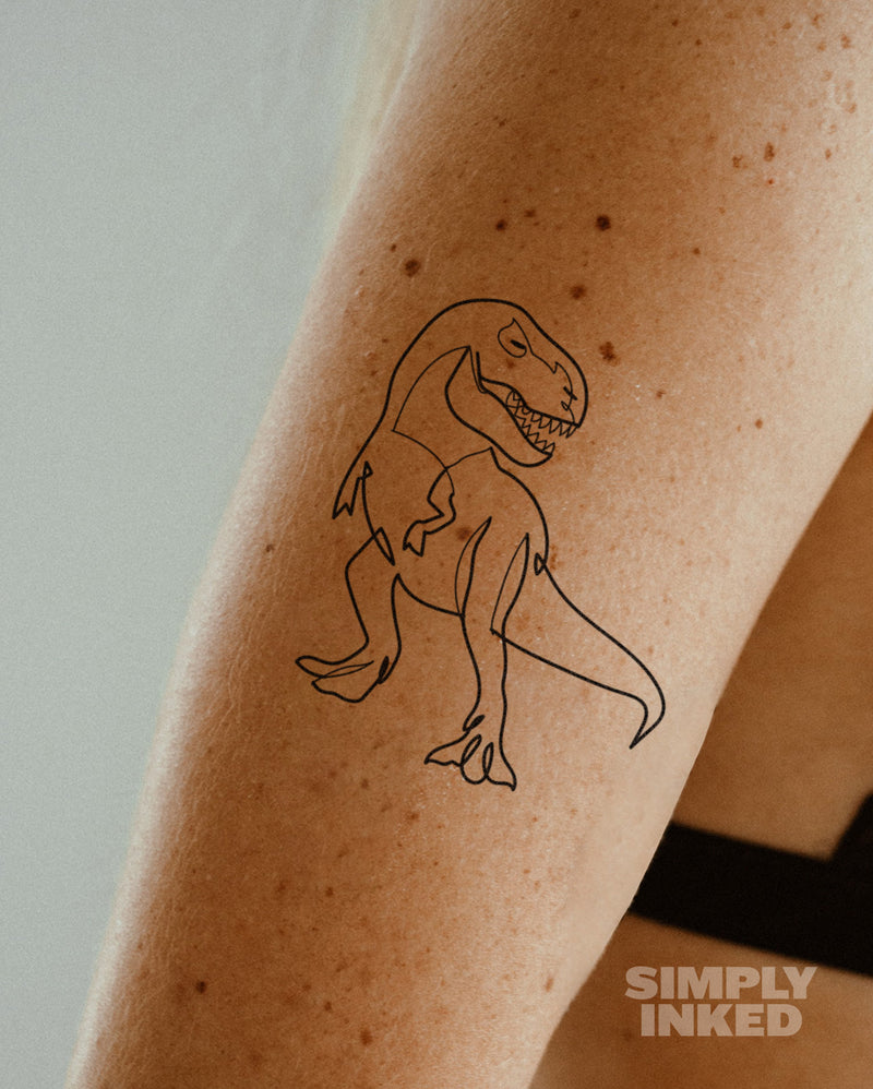 Minimal Dinosaur Tattoo