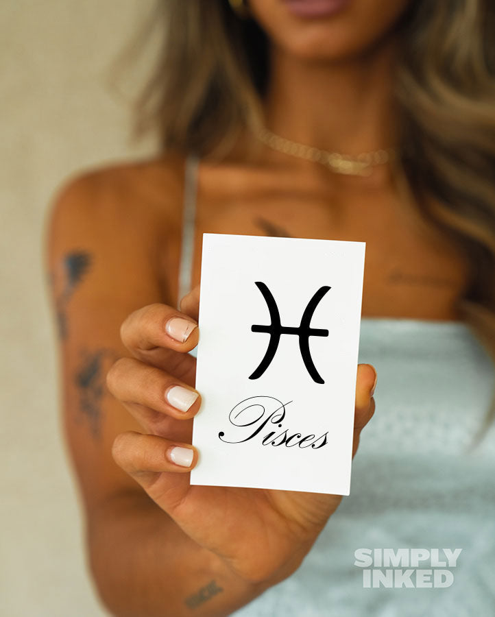 Pisces Astrology Tattoo - Semi Permanent