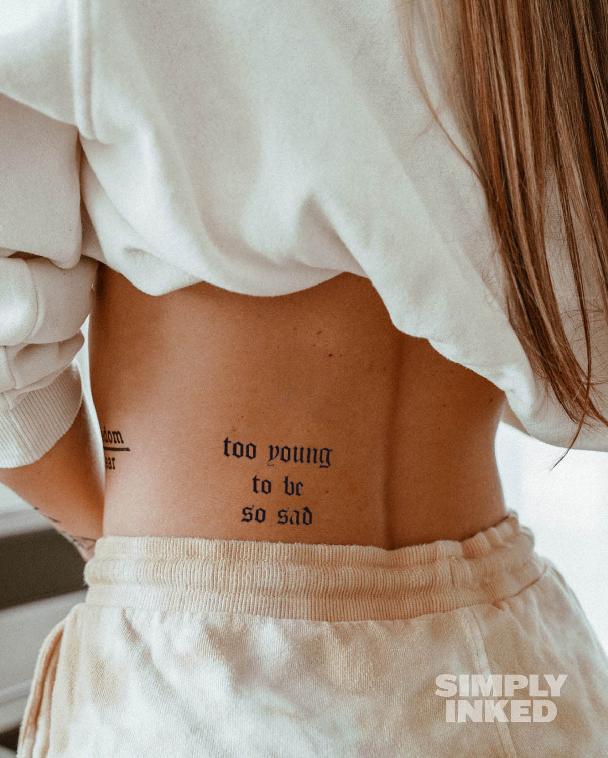 NEW Too young to be sad Tattoo